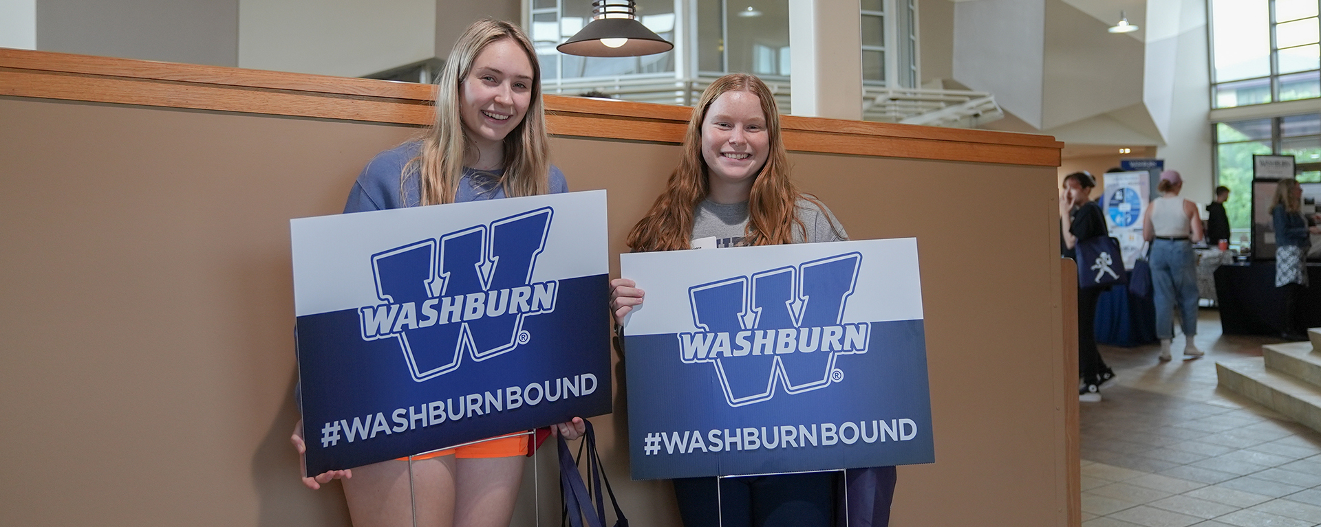 Two new Washburn students smiling