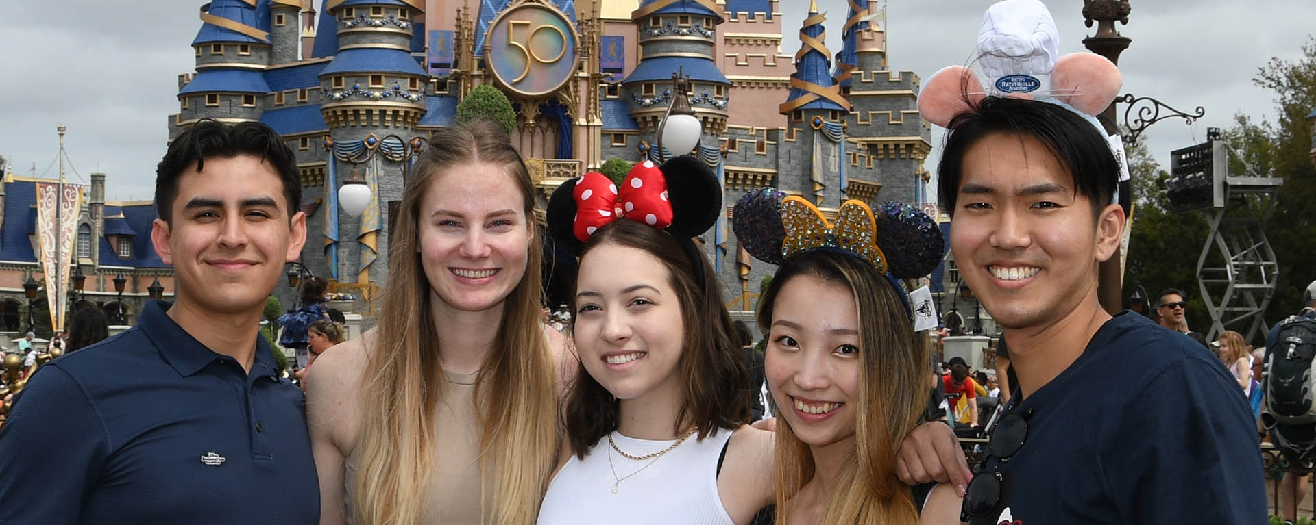 Students smile while on a Disney trip part of their WTE project.