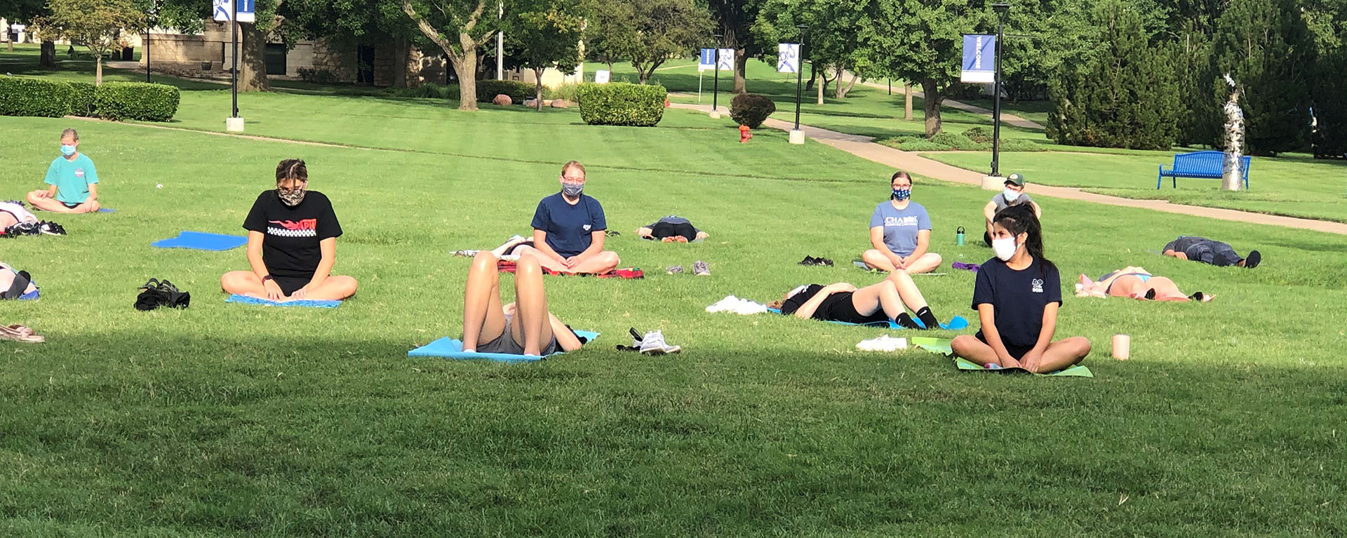 yoga on the lawn