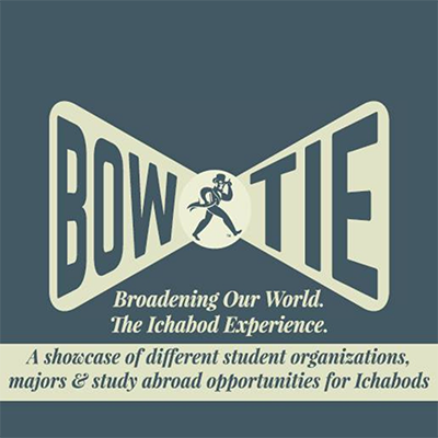 Bowtie logo that says a showcase of different student organizations, majors and study abroad opportunities