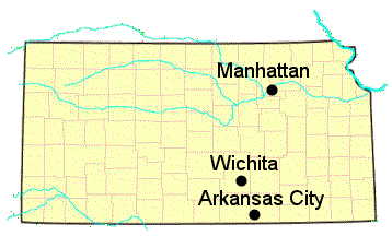 Franklin Marshall Davis map of Kansas