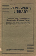 Reviewer's Library, Famous and Interesting Guests of a Kansas Farm, by Marcet Haldeman-Julius